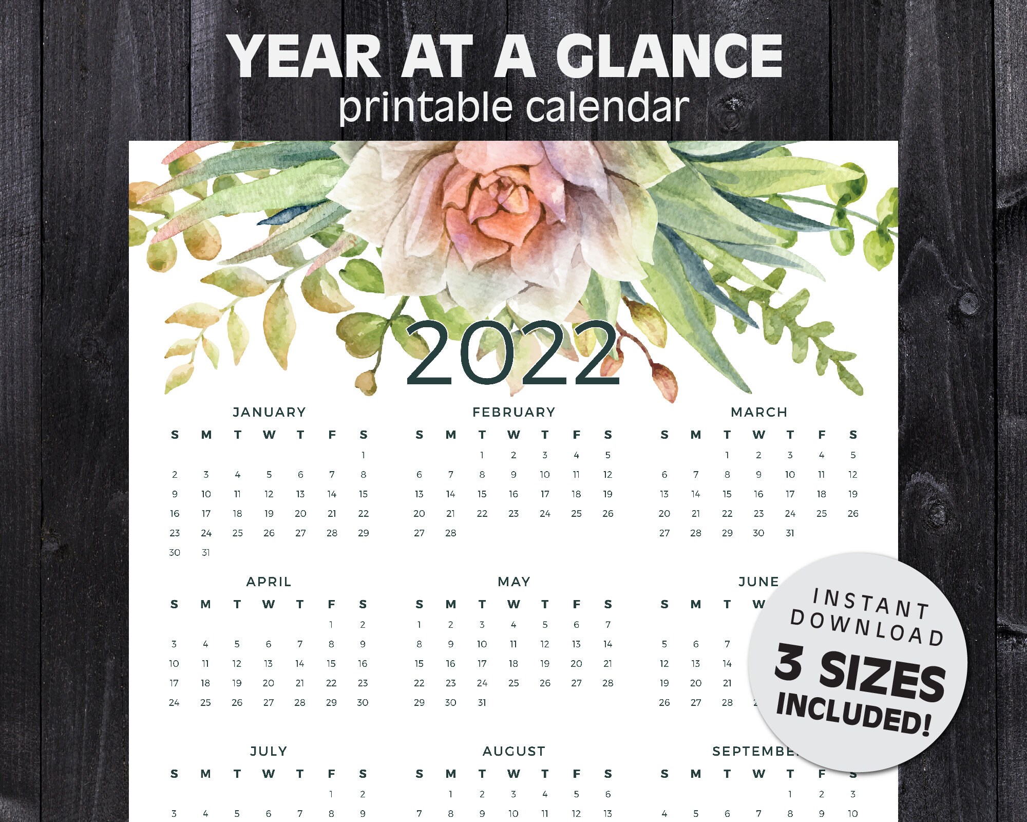 Free Printable Year 2022 Calendar Type Calendar Calendar 2022 