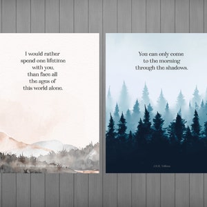 Tolkien Art Prints, Set of 10 Tolkien Printables, Lord of the Rings Art, Man Cave Decor, The Hobbit, Gandalf image 6