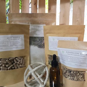 Heavy Metal Detox Pack – Herbal Cleanse Tea, Tincture, Bath Soak & Elixir | Natural Liver Detox | Full Body Cleanse | Bloomaceuticals