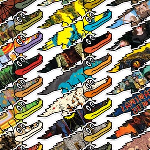 King Gizzard Album Cover Gator Stickers