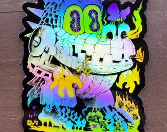 King Gizzard Mechagator Hologram Sticker