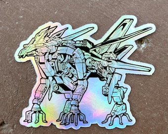 King Gizzard Techno Dragon Hologram Sticker