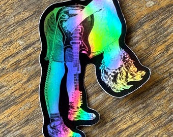 King Gizzard Stu Bending Hologram Sticker