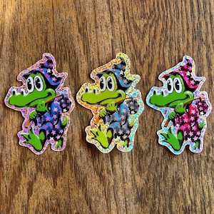 King Gizzard Walking Gator Glitter Sticker