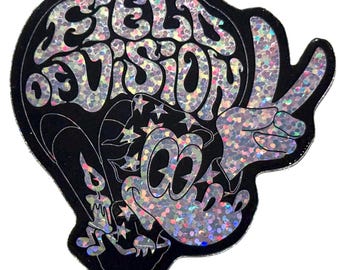 King Gizzard Field of Vision II Outline Glitter Sticker
