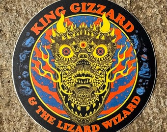King Gizzard Dragon Face Sticker