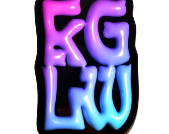 King Gizzard KGLW Lickable Letters Sticker