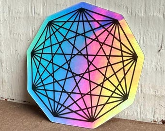 King Gizzard Hologram Nonagon Sticker