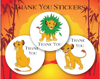 The Lion King Thank You Stickers, Simba
