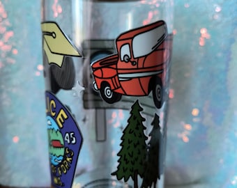 Forks Washington Twilight Tumbler: UV-DTF-glas met bamboedeksel