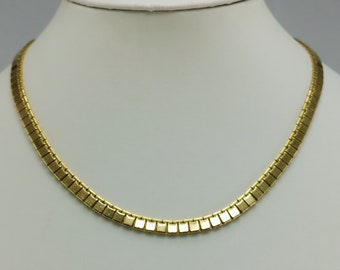 Vintage Signed Monet Collar Necklace, circa 1980 s, gold tone, stack layering