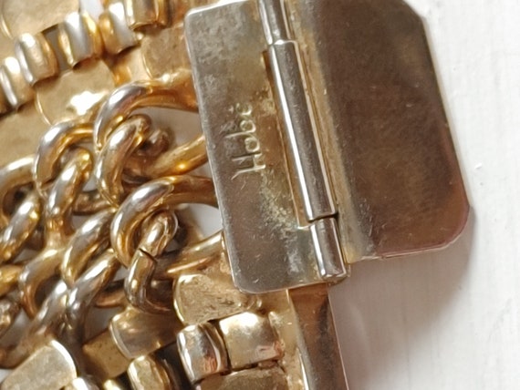 Vintage signed Hobe Bracelet, mid century modern … - image 4