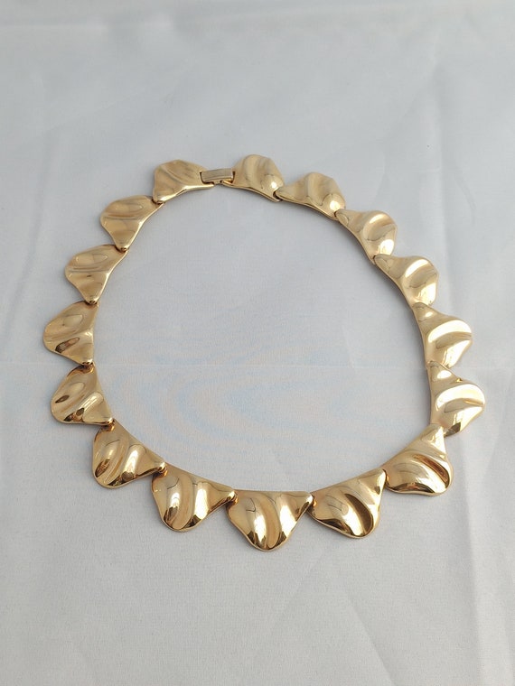 Vintage signed Sarah Coventry choker necklace, go… - image 5