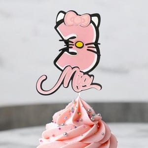 Toppers de cupcake de gatinho | Toppers de cupcake kawaii | Toppers de cupcake HK | Toppers de cupcake personalizados