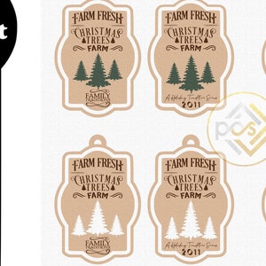 Farm Fresh Christmas Trees Ornament - File Only, SVG, PNG, Christmas Ornament, Tree Farm