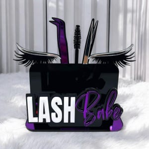 Lash Tech Visitenkartenhalter / Kundenspezifische Visitenkartenhalter. Lash Babe Visitenkartenhalter