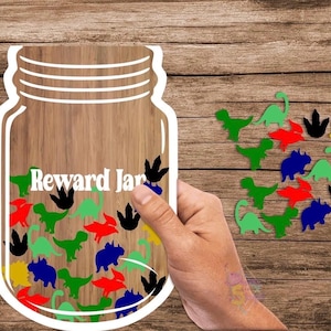 Dinosaur Reward Jar: Custom Token System, Teacher Classroom Gift