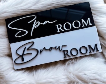 Custom 3D Acrylic Sign | Beauty Salon Door Sign | Salon Door Plaque | Treatment Room Door Sign |Lash brow door sign | Aesthetics sign