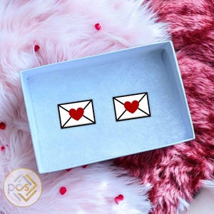 Liebesbrief Ohrringe // Valentinstag Ohrringe // Liebesbrief Emoji Ohrringe // Valentinstag Geschenk