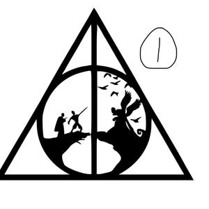 UNOFFICIAL Deathly Hallows / Expecto Patronum / HP / I must Not Tell Lies-cut in Width and not Height like others Decal