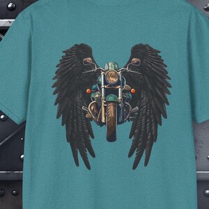 Motorcycle T-shirt: Motorcycle with Angel Wings