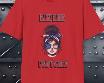Funny biker quote shirt for her | Bike Hair Don’t Care T-Shirt | Biker Shirt  for her| Motorcycle Shirt | Biker Gifts | Motorcycle Gifts