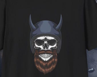 Viking Skull Biker T-Shirt| Biker shirt| Motorcycle shirt| Biker gifts| Motorcycle gifts| Christmas gift