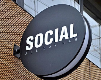 Custom Hanging Blade Sign - Personalized Double Sided Sign - Storefront Wall Mounted Sign - Sign For Business