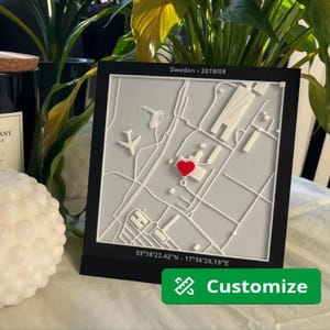 Map To Your Heart - 3D personalisierte Stadtkarte deines besonderen Ortes