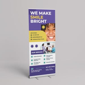 Custom Rollup Banner Stand, Retractable Banner, Business Banner Stand, Personalized Design, Event Vertical Banner, Roll up Banner Stand