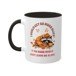 Taza acogedora con vibraciones otoñales / Linda taza de café otoñal, regalo de Acción de Gracias, taza para amantes de los animales, recordatorio para relajarse, 11 oz