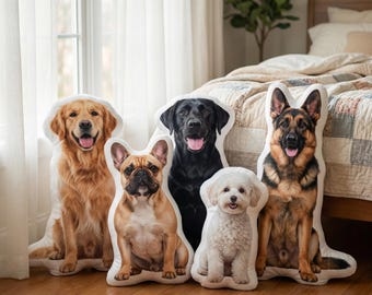 Personalized Pet Shaped Pillow, 3D Photo Pillow, Pet Lover Gift,Pet Portrait Pillow,Dog Pillow,Pet Memorial, Pet Gift, Dog Gift, Cat Gift