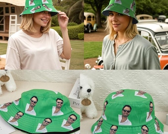 Cappello da pescatore personalizzato con foto, cappello estivo unisex personalizzato