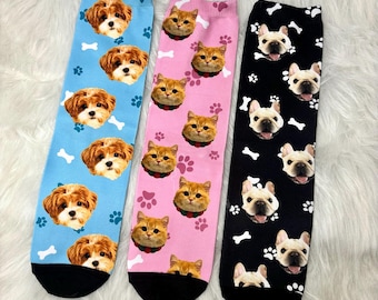 Chaussettes personnalisées, cadeaux personnalisés pour hommes, chaussettes photo personnalisées à imprimé rigolo, cadeaux personnalisés pour hommes et femmes