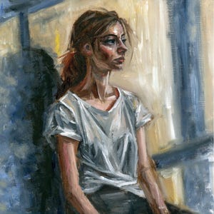 Indoor Sunset Through a Window, Giclee Art Print