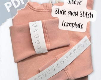 Valentines Day Sleeve and Border Stick and Stitch Embroidery PDF,Hand embroidery template,Doodle Art Embroidery,DIY custom sweatshirt,hearts