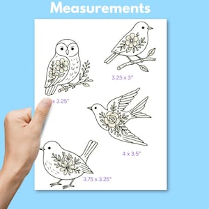 Stick and Stitch Birds Embroidery Pattern, Blue Bird Embroidery Design ...