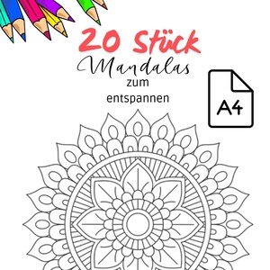 20 Mandalas to Color, Mandala Digital Product, Ready-made Mandalas to Color, Mandala Art