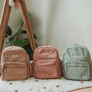 Sac à dos personnalisé pour enfant|Cadeau d'anniversaire personnalisé pour tout-petit|Cartable pour garderie d'âge préscolaire|Sac à dos en velours côtelé avec nom de l'enfant|Cadeau de Pâques