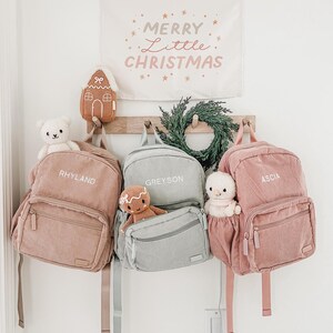Custom Kids Backpack|Personalized Toddler Christmas Gift|Daycare Preschool Book bag|Corduroy Backpack with Child's Name|Birthday Gift