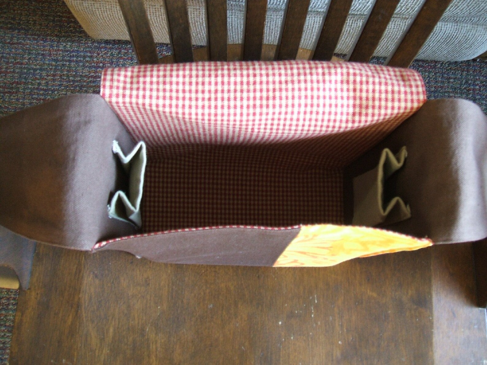 Brown and Orange Messenger Bag Etsy