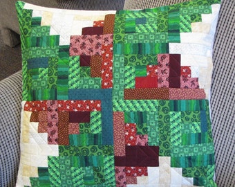 Pinwheel Log Cabin Pillow Cover 20x20