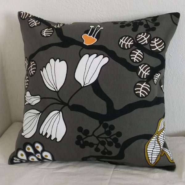 Gray Graphic Print Pillow Cover 18x18