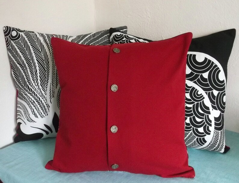 Black and White Graphic Pillow Cover 18x18 Etsy