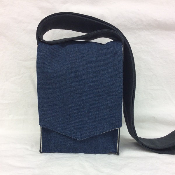 Teal Wool Mini Messenger Bag