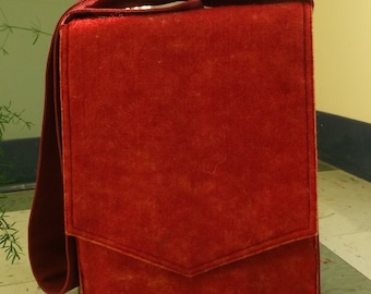 Bolsa de mensajero de fieltro de lana naranja