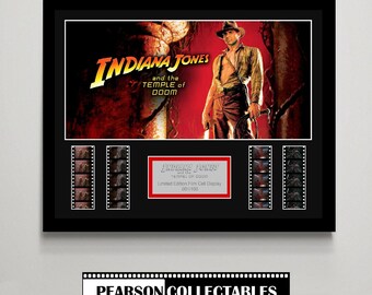 Indiana Jones: The Temple Of Doom Large Film Cell Display | Limited Edition | Authentic Cinema Reel Frames | Genuine Movie Memorabilia