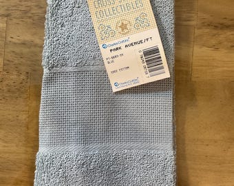 Charles Craft Blue Finger Tip Cross Stitch Towel