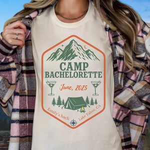 Vintage Camp Bachelorette Shirt, Custom Camping Bachelorette Shirts, Camp Bachelorette,Bridesmaid Party Shirt, Hiking Bach, Lake Girls trip.