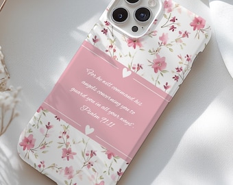 Personalized Bible Verse Phone Case, Custom Christian Phone Case,Add Your Favorite Bible Quote, iPhone 16 15 14 13 12 11 Pro Max,Faith Gift
